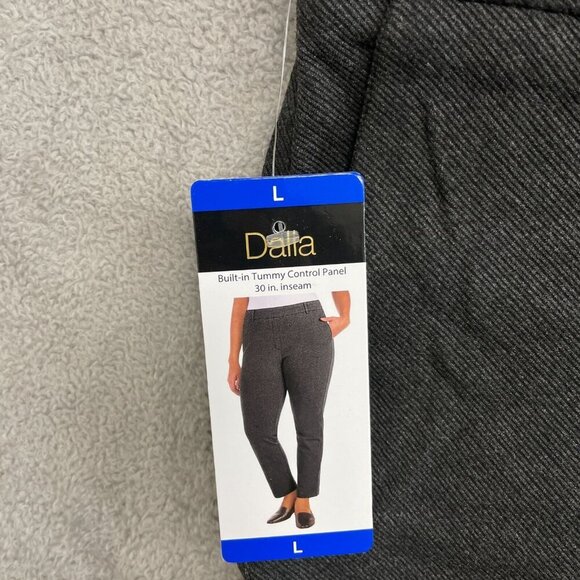 NEW Dalia Women's L Charcoal Gray Slim Fit Pants With Tummy Control Panel - Picture 7 of 8